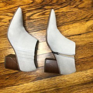 Franco Sarto Camella Leather Gray Ankle Booties